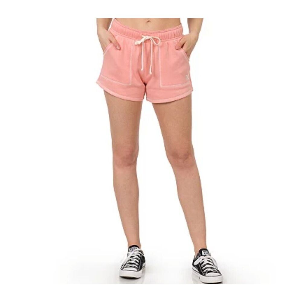 Hurley Shorts Womens XS Coral Comfy Casual Walking Drawstrings Pockets Junior